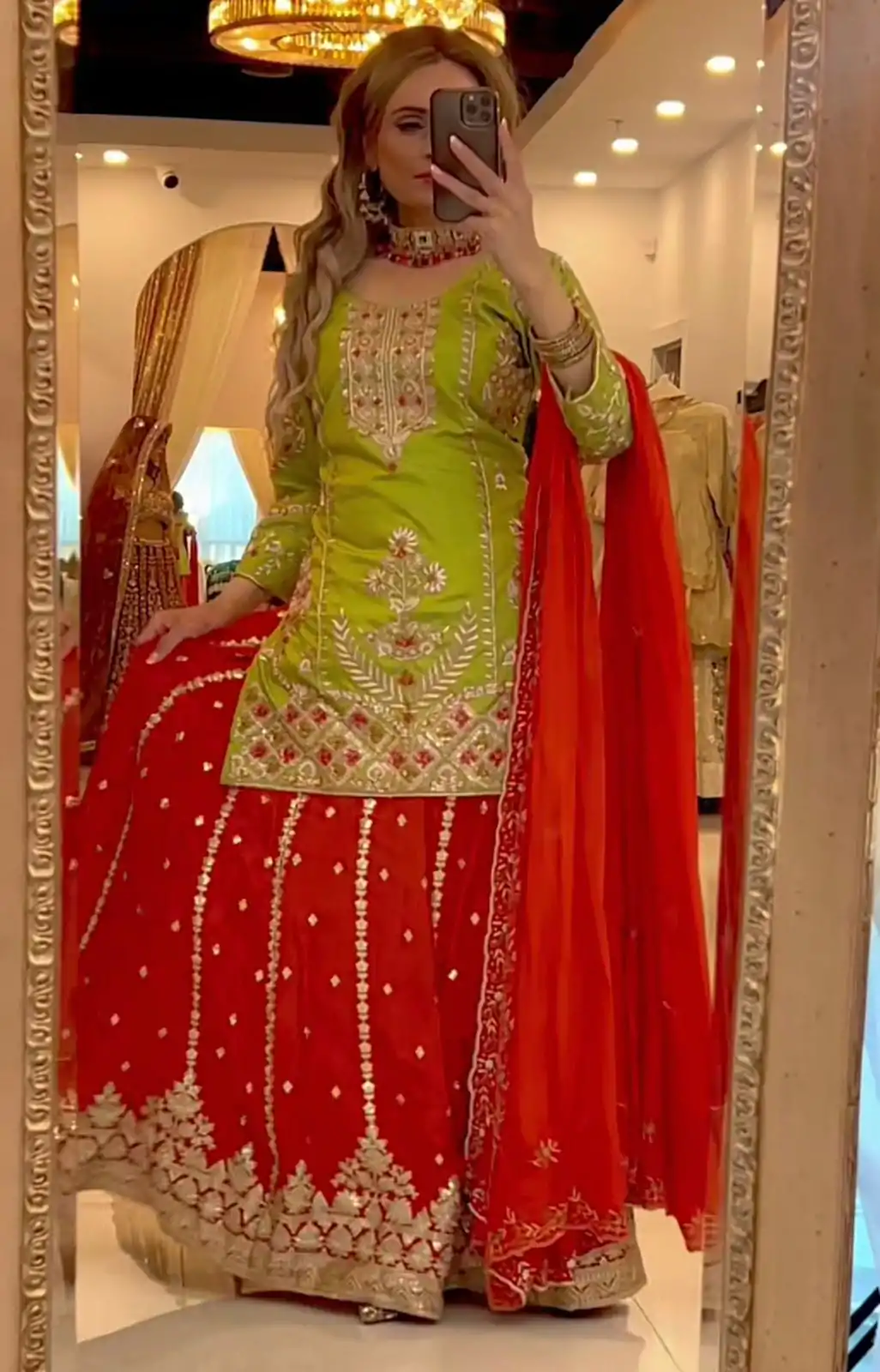 ND 5049 Parrot Green Chinon Silk with Lace Work & Embroidery Work Salwar Suit . Available at ₹2449 only. Delivery 4-6 Working Days. Shop now. | Casual Suits, Jump Suits, Creative suits, Designer Suits, Palazzo Suits, Party Wear Suits, Patiala Suits, Salwar suit, Straight Suits