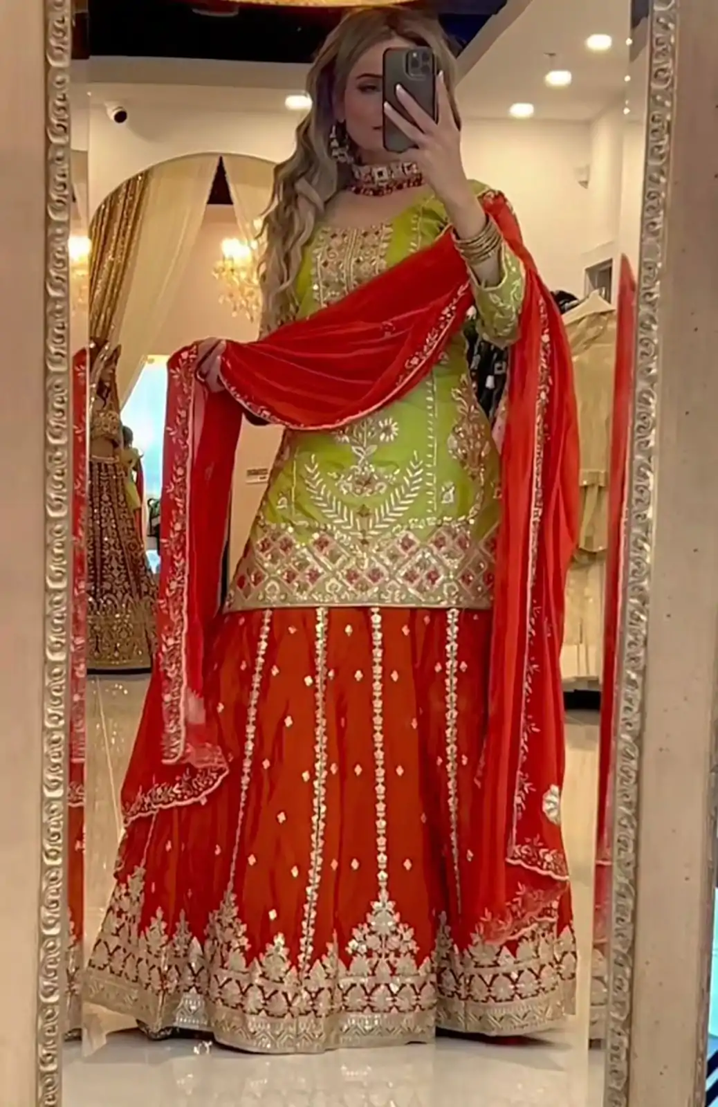 ND 5049 Parrot Green Chinon Silk with Lace Work & Embroidery Work Salwar Suit . Available at ₹2449 only. Delivery 4-6 Working Days. Shop now. | Casual Suits, Jump Suits, Creative suits, Designer Suits, Palazzo Suits, Party Wear Suits, Patiala Suits, Salwar suit, Straight Suits