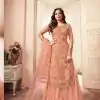 FC L.t 5401 Peach Color Jacquard Silk Georgette Diamond Sharara Suit Wedding, Party, Festive Expected Delivery 4-6 Working Days  @2999/- | Casual Suits, Jump Suits, Creative suits, Designer Suits, Palazzo Suits, Party Wear Suits, Patiala Suits, Salwar suit, Straight Suits