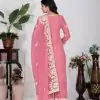 KF 1688 Pink Faux Georgette with Embroidery Work & Mirror Work Salwar Suit . Exclusive Offer ₹2099. Delivery 4-6 Working Days. Shop now. | Casual Suits, Jump Suits, Creative suits, Designer Suits, Palazzo Suits, Party Wear Suits, Patiala Suits, Salwar suit, Straight Suits