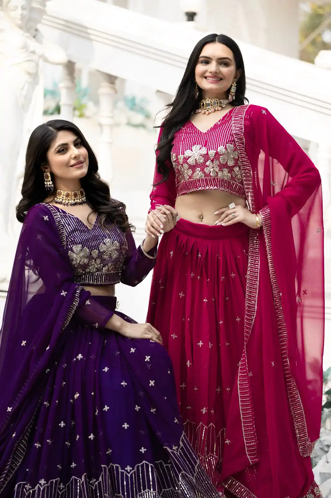 Ram 033 Pink Color Fox Georgette Lehenga Choli with Embroidery Work. Special Price ₹2499. Delivery 4-6 Working Days. Shop now. | Bollywood Lehenga, Creative Lehenga, Designer Lehenga, Embroidered Lehenga, Lehenga, Party Wear Lehenga