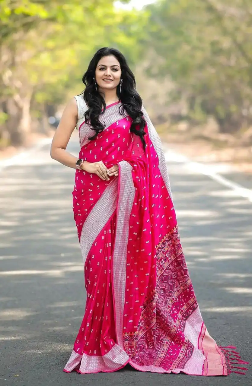 KPR 229 Pink in Soft Lichi Silk Lace Border & Lace Work Saree . Special Price ₹1399. Delivery 4-6 Working Days. Shop now. | Creative Sarees, Embroidered Sarees, Bollywood Sarees, Designer Sarees, Ethnic Saree, Modern Digital sarees, Party Wear Sarees, Sarees