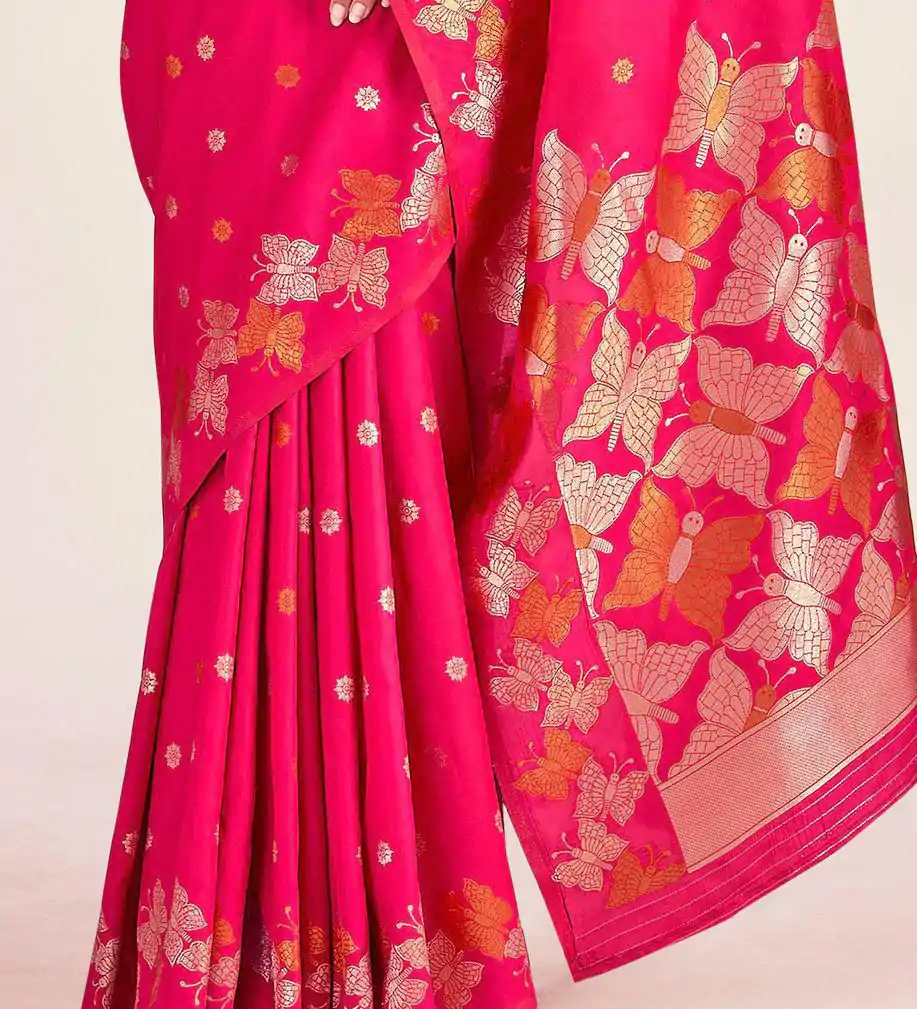 KPR 256 Pink in Soft Lichi Silk Lace Border & Lace Work Saree . Special Price ₹1449. Delivery 4-6 Working Days. Shop now. | Creative Sarees, Embroidered Sarees, Bollywood Sarees, Designer Sarees, Ethnic Saree, Modern Digital sarees, Party Wear Sarees, Sarees