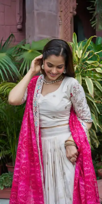 Ram 145 Pink Color Tissue Silk Lehenga Choli with Embroidery Work. Get it for ₹2599. Delivery 4-6 Working Days. Shop now. | Bollywood Lehenga, Creative Lehenga, Designer Lehenga, Embroidered Lehenga, Lehenga, Party Wear Lehenga