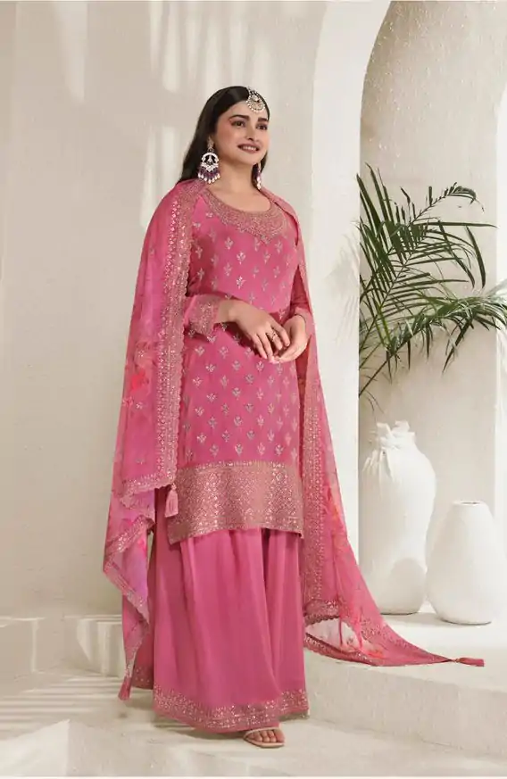 FC V 67831 Pink in Viscose Chinon Zari Work & Embroidery Work Salwar Suit . Grab it for ₹3049. Delivery 4-6 Working Days. Shop now. | Casual Suits, Jump Suits, Creative suits, Designer Suits, Palazzo Suits, Party Wear Suits, Patiala Suits, Salwar suit, Straight Suits