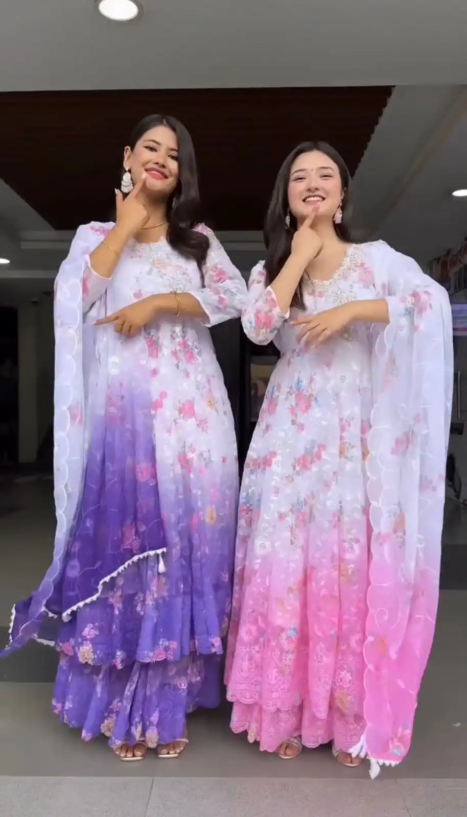 ST 1126 Purple Faux Georgette Gown Perfect for Wedding, Party, Diwali, Makar Sankranti, Mehendi – . Special Price ₹2599. Delivery 4-6 Working Days. | Casual Suits, Jump Suits, Creative suits, Designer Suits, Palazzo Suits, Party Wear Suits, Patiala Suits, Salwar suit, Straight Suits