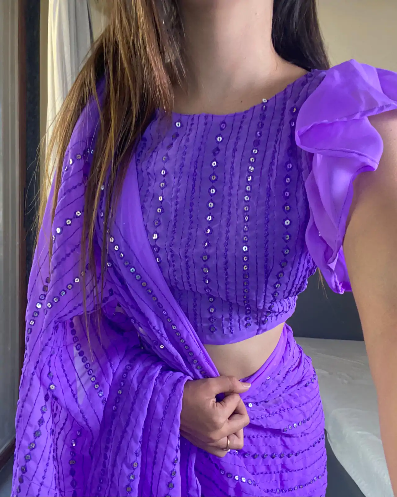 BT SUMAN Purple Fox Georgette SareePerfect for Wedding, Party, Sangeet, Baisakhi, Karwa Chauth – . Special Price ₹1749. Delivery 4-6 Working Days. | Creative Sarees, Embroidered Sarees, Bollywood Sarees, Designer Sarees, Ethnic Saree, Modern Digital sarees, Party Wear Sarees, Sarees
