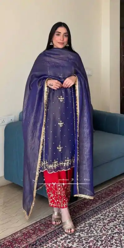 KF 1695 Purple Gold Crush Silk Salwar Suitwith Embroidery Work. Available at ₹1949 only. Delivery 4-6 Working Days. Shop now. | Casual Suits, Jump Suits, Creative suits, Designer Suits, Palazzo Suits, Party Wear Suits, Patiala Suits, Salwar suit, Straight Suits