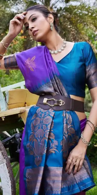 KPR 257 Purple Soft Lichi Silk Saree with Lace Work & Lace Border. Now at just ₹1349. Delivery 4-6 Working Days. Shop now. | Creative Sarees, Embroidered Sarees, Bollywood Sarees, Designer Sarees, Ethnic Saree, Modern Digital sarees, Party Wear Sarees, Sarees