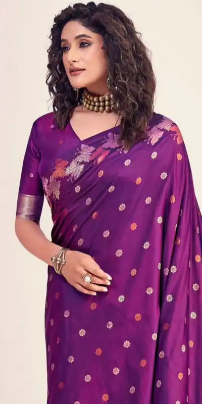 KPR 256 Purple in Soft Lichi Silk Lace Border & Lace Work Saree . Special Price ₹1449. Delivery 4-6 Working Days. Shop now. | Creative Sarees, Embroidered Sarees, Bollywood Sarees, Designer Sarees, Ethnic Saree, Modern Digital sarees, Party Wear Sarees, Sarees