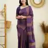 KPR 152 Purple Soft Lichi Silk Saree with Lace Work & Lace Border. Available at ₹1249 only. Delivery 4-6 Working Days. Shop now. | Creative Sarees, Embroidered Sarees, Bollywood Sarees, Designer Sarees, Ethnic Saree, Modern Digital sarees, Party Wear Sarees, Sarees