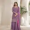 FC V 67831 Purple in Viscose Chinon Zari Work & Embroidery Work Salwar Suit . Grab it for ₹3049. Delivery 4-6 Working Days. Shop now. | Casual Suits, Jump Suits, Creative suits, Designer Suits, Palazzo Suits, Party Wear Suits, Patiala Suits, Salwar suit, Straight Suits