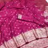 MB 1132 Rani Pink Banarasi silk Saree Perfect for Wedding, Party, Traditional Day, Lohri, Durga Puja – . Festive Deal ₹1849. Delivery 4-6 Working Days. | Creative Sarees, Embroidered Sarees, Bollywood Sarees, Designer Sarees, Ethnic Saree, Modern Digital sarees, Party Wear Sarees, Sarees