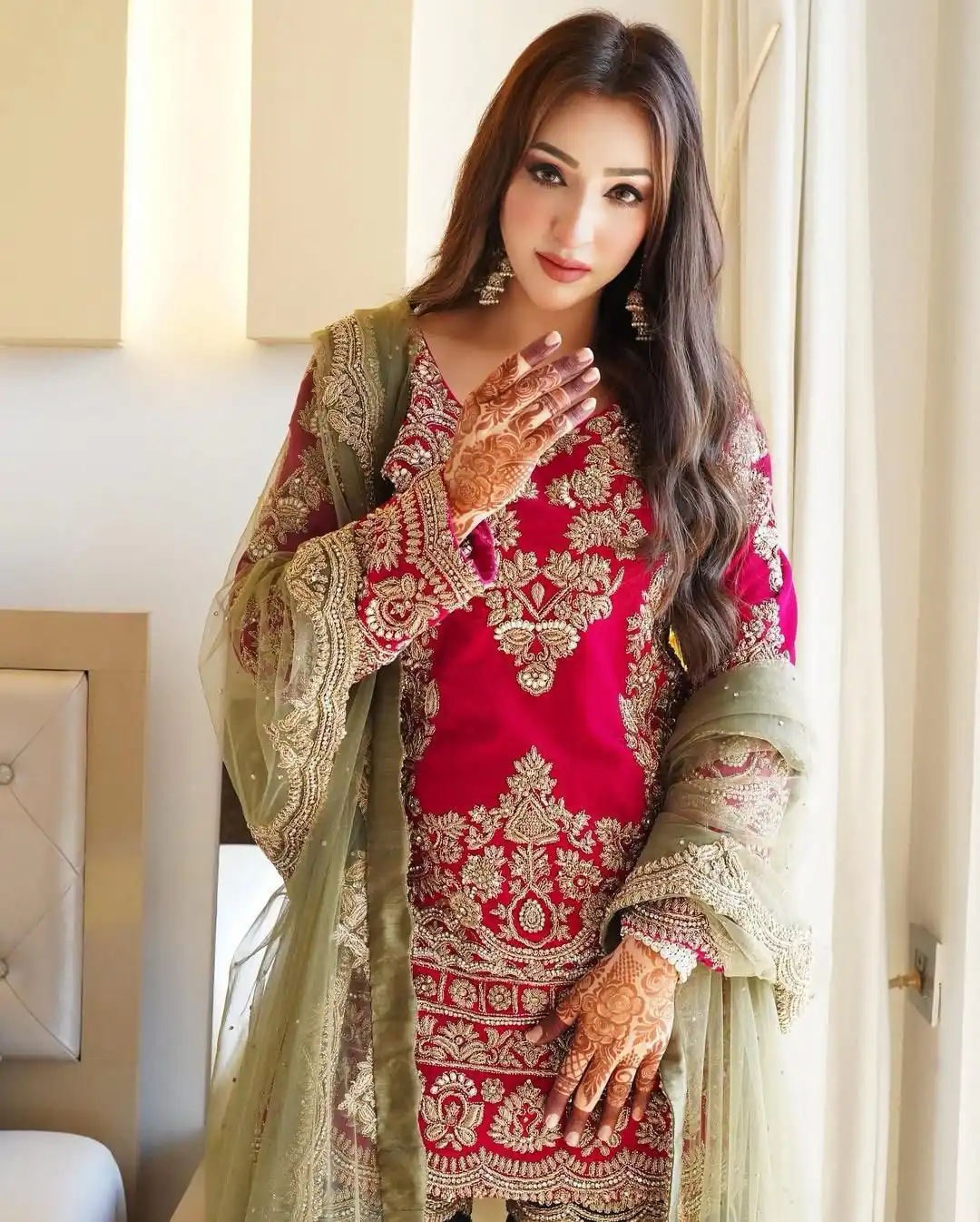 SR 1692 Red in Faux Georgette Bead Work & Embroidery Work Salwar Suit . Introductory Price ₹2099. Delivery 4-6 Working Days. Shop now. | Casual Suits, Jump Suits, Creative suits, Designer Suits, Palazzo Suits, Party Wear Suits, Patiala Suits, Salwar suit, Straight Suits