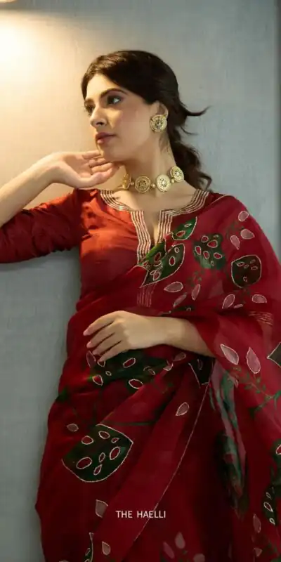 AC ZOYA Red in Color Soft Organza Designer Work Saree . Wedding, Party, Festive, Events, Best Price ₹2399. Delivery 4-6 Working Days. Shop now. | Creative Sarees, Embroidered Sarees, Bollywood Sarees, Designer Sarees, Ethnic Saree, Modern Digital sarees, Party Wear Sarees, Sarees