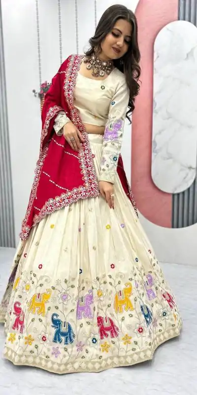 PC 503 Red in Pure Tissue Silk Cut Work & Lace Work Lehenga Choli . Now at just ₹2349. Delivery 4-6 Working Days. Shop now. | Bollywood Lehenga, Creative Lehenga, Designer Lehenga, Embroidered Lehenga, Lehenga, Party Wear Lehenga