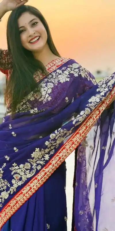 BT 411 Royal Blue in Georgette Embroidery Work & Lace Work Saree . Grab it for ₹1999. Delivery 4-6 Working Days. Shop now. | Creative Sarees, Embroidered Sarees, Bollywood Sarees, Designer Sarees, Ethnic Saree, Modern Digital sarees, Party Wear Sarees, Sarees