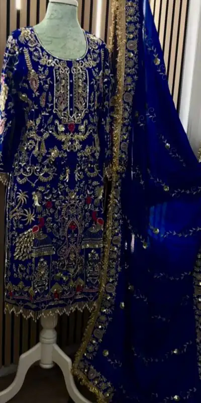 NF 1239 Royal Blue Natural Crep Salwar Suit Perfect for Wedding, Party, Haldi, Festival Celebrations, Housewarming – . Get it for ₹2449. Delivery 4-6 Wor | Casual Suits, Jump Suits, Creative suits, Designer Suits, Palazzo Suits, Party Wear Suits, Patiala Suits, Salwar suit, Straight Suits