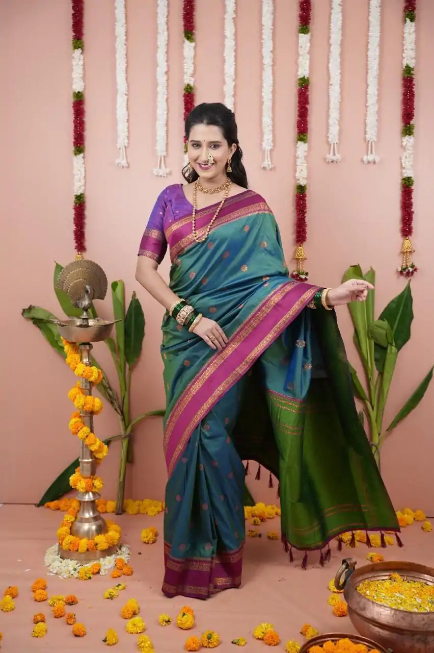 MS 536 Teal Color Banarasi Silk Saree with Zari Work. Wedding, Party, Festive, Events, Available at ₹1699 only. Delivery 4-6 Working Days. Shop now. | Creative Sarees, Embroidered Sarees, Bollywood Sarees, Designer Sarees, Ethnic Saree, Modern Digital sarees, Party Wear Sarees, Sarees