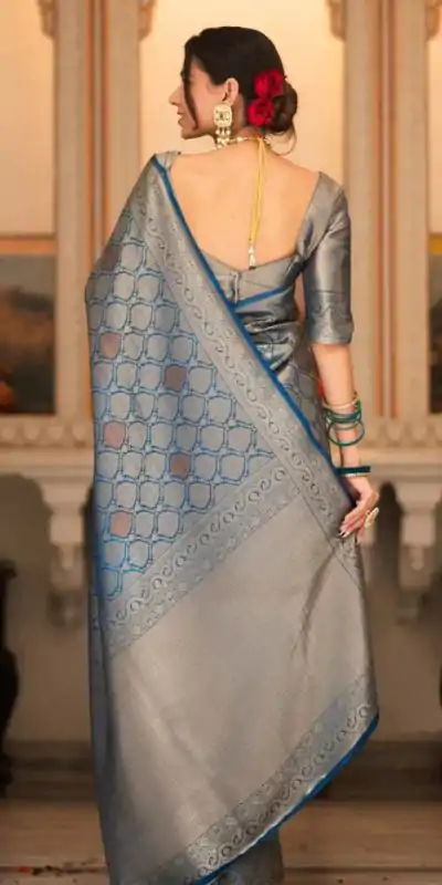 KPR 231 Teal Soft Lichi Silk Saree with Designer Work. Wedding, Party, Festive, Events, Festive Deal ₹1449. Delivery 4-6 Working Days. Shop now. | Creative Sarees, Embroidered Sarees, Bollywood Sarees, Designer Sarees, Ethnic Saree, Modern Digital sarees, Party Wear Sarees, Sarees