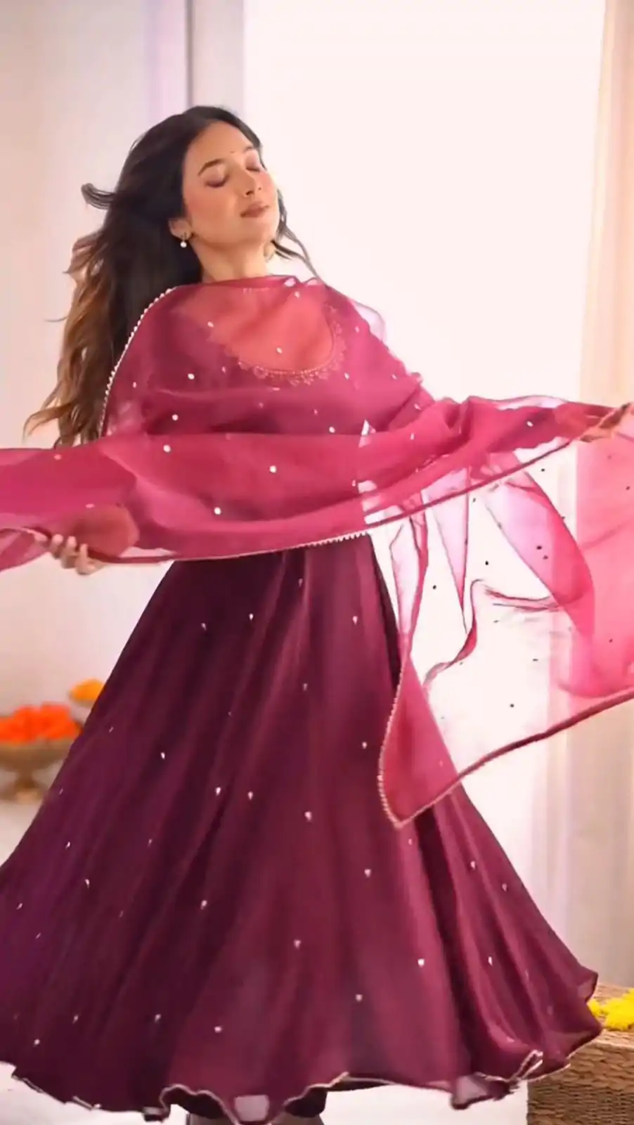 ZSR 3148 Wine Fox Georgette Gown Perfect for Wedding, Party, Traditional Day, Diwali, Anniversary – . Introductory Price ₹1949. Delivery 4-6 Working Days | Bollywood Gowns, Creative Gowns, Designer Gowns, Embroidered Gowns, Gowns, Party Wear Gowns