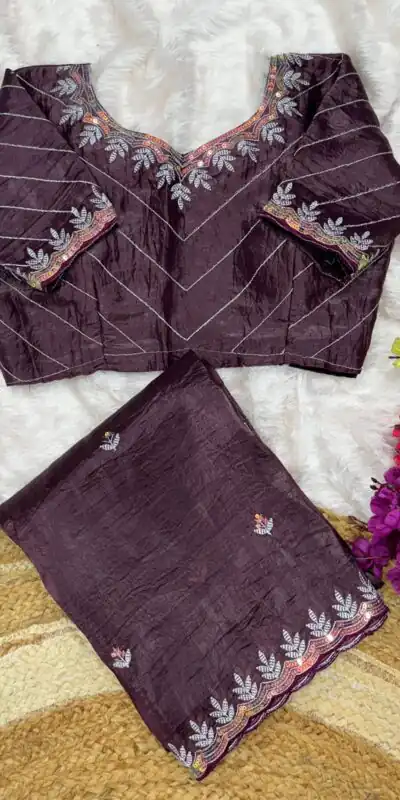 AC COCKTAIL Wine Gold Crush Saree Perfect for Wedding, Party, Engagement, Cultural Events, Pongal – . Available at ₹2149 only. Delivery 4-6 Working Day | Creative Sarees, Embroidered Sarees, Bollywood Sarees, Designer Sarees, Ethnic Saree, Modern Digital sarees, Party Wear Sarees, Sarees