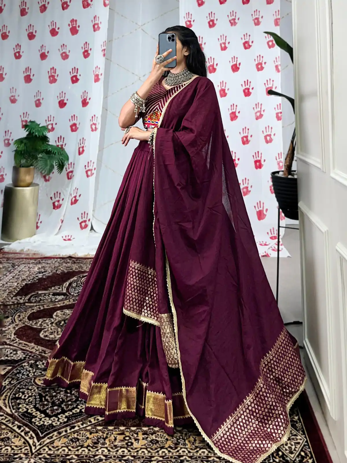LNB 1747 Wine Pure Chanderi Lehenga Choli Perfect for Wedding, Party, Housewarming, Pongal, Sangeet –. Festive Deal ₹2499. Delivery 4-6 Working Days. | Bollywood Lehenga, Creative Lehenga, Designer Lehenga, Embroidered Lehenga, Lehenga, Party Wear Lehenga