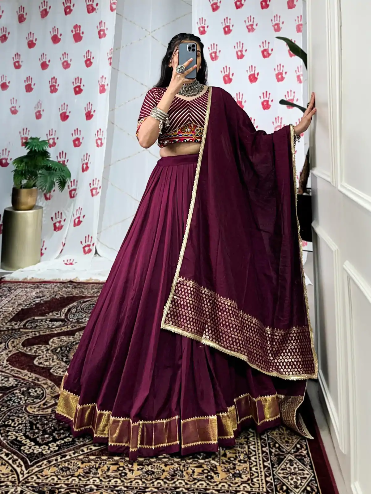 LNB 1747 Wine Pure Chanderi Lehenga Choli Perfect for Wedding, Party, Housewarming, Pongal, Sangeet –. Festive Deal ₹2499. Delivery 4-6 Working Days. | Bollywood Lehenga, Creative Lehenga, Designer Lehenga, Embroidered Lehenga, Lehenga, Party Wear Lehenga