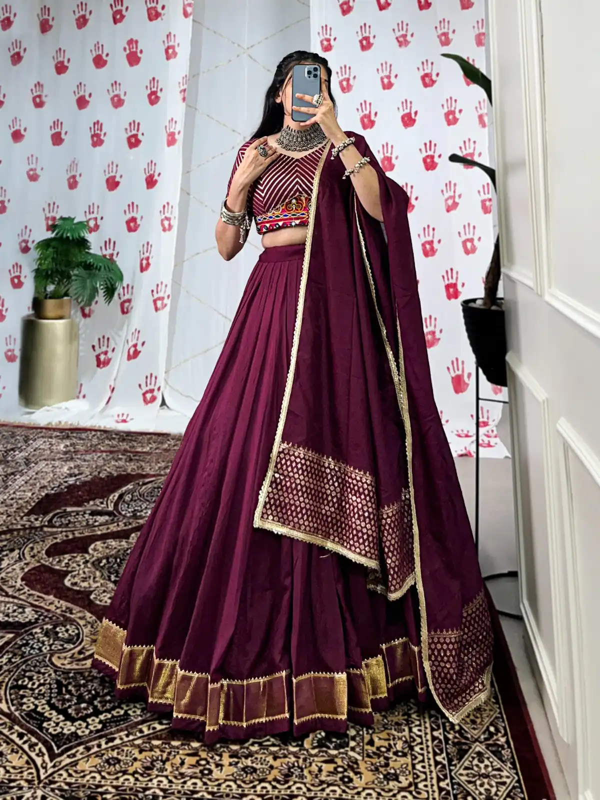 LNB 1747 Wine Pure Chanderi Lehenga Choli Perfect for Wedding, Party, Housewarming, Pongal, Sangeet –. Festive Deal ₹2499. Delivery 4-6 Working Days. | Bollywood Lehenga, Creative Lehenga, Designer Lehenga, Embroidered Lehenga, Lehenga, Party Wear Lehenga