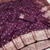 MB 1132 Wine Banarasi silk Saree Perfect for Wedding, Party, Traditional Day, Lohri, Durga Puja – . Festive Deal ₹1849. Delivery 4-6 Working Days. | Creative Sarees, Embroidered Sarees, Bollywood Sarees, Designer Sarees, Ethnic Saree, Modern Digital sarees, Party Wear Sarees, Sarees