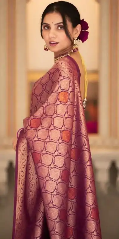 KPR 231 Wine Soft Lichi Silk Saree with Designer Work. Wedding, Party, Festive, Events, Festive Deal ₹1449. Delivery 4-6 Working Days. Shop now. | Creative Sarees, Embroidered Sarees, Bollywood Sarees, Designer Sarees, Ethnic Saree, Modern Digital sarees, Party Wear Sarees, Sarees