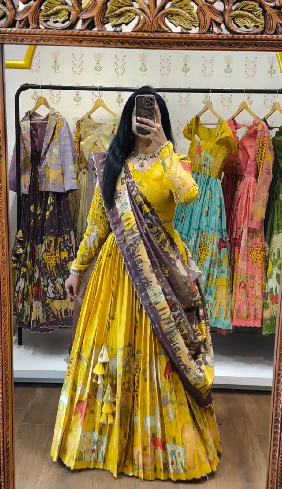 PC 539 Yellow Color Cotton Lehenga Choli with Kalamkari Print. Exclusive Offer ₹2049. Delivery 4-6 Working Days. Shop now. | Bollywood Lehenga, Creative Lehenga, Designer Lehenga, Embroidered Lehenga, Lehenga, Party Wear Lehenga