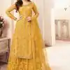 FC L.t 5401 Yellow Color Jacquard Silk Georgette Diamond Sharara Suit Wedding, Party, Festive Expected Delivery 4-6 Working Days  @2999/- | Casual Suits, Jump Suits, Creative suits, Designer Suits, Palazzo Suits, Party Wear Suits, Patiala Suits, Salwar suit, Straight Suits