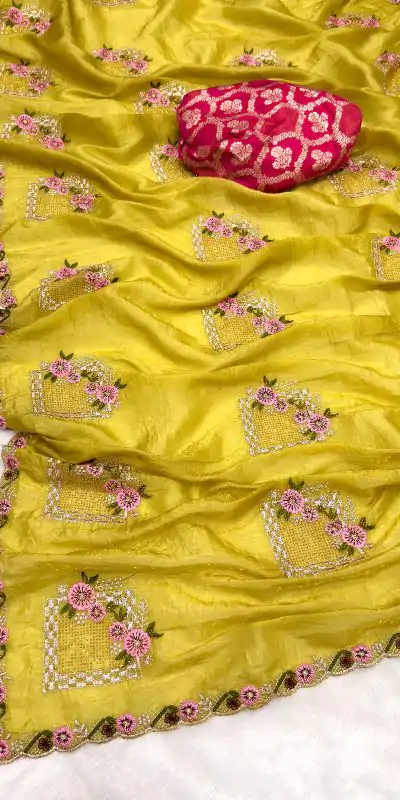 SC 239 Pink Georgette With Lace Work & Lace Border Saree . Wedding, Party, Festive, Events, Exclusive Offer ₹1599. Delivery 4-6 Working Days. Shop now. | Creative Sarees, Embroidered Sarees, Bollywood Sarees, Designer Sarees, Ethnic Saree, Modern Digital sarees, Party Wear Sarees, Sarees