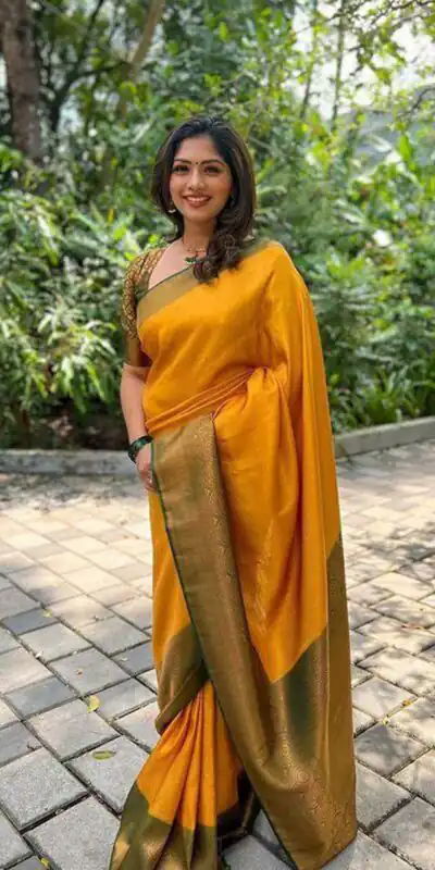 KPR 143 Yellow Color Soft Lichi Silk with Designer Work Saree . Special Price ₹1449. Delivery 4-6 Working Days. Shop now. | Creative Sarees, Embroidered Sarees, Bollywood Sarees, Designer Sarees, Ethnic Saree, Modern Digital sarees, Party Wear Sarees, Sarees