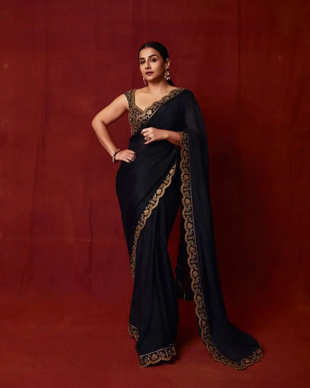 BT 430 Black in Chinno Silk Designer Work Saree . Wedding, Party, Festive, Events, Now at just ₹1749. Delivery 4-6 Working Days. Shop now. | Creative Sarees, Embroidered Sarees, Bollywood Sarees, Designer Sarees, Ethnic Saree, Modern Digital sarees, Party Wear Sarees, Sarees