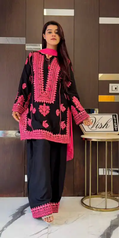 SRK 5308 Black Natural Crep Silk with Mirror Work & Embroidery Work Salwar Suit . Now at just ₹1899. Delivery 4-6 Working Days. Shop now. | Bollywood Lehenga, Creative Lehenga, Designer Lehenga, Embroidered Lehenga, Lehenga, Party Wear Lehenga