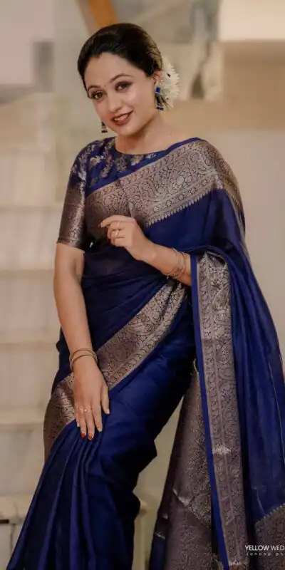 KP 6034 Blue Soft Lichi Silk Saree with Lace Border & Lace Work. Exclusive Offer ₹1349. Delivery 4-6 Working Days. Shop now. | Creative Sarees, Embroidered Sarees, Bollywood Sarees, Designer Sarees, Ethnic Saree, Modern Digital sarees, Party Wear Sarees, Sarees