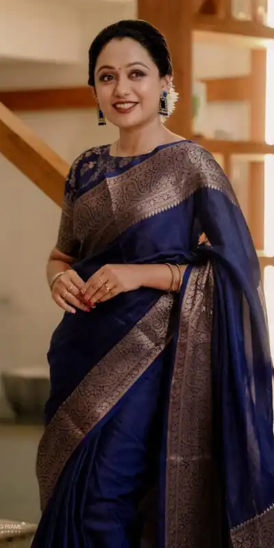 KP 6034 Blue Soft Lichi Silk Saree with Lace Border & Lace Work. Exclusive Offer ₹1349. Delivery 4-6 Working Days. Shop now. | Creative Sarees, Embroidered Sarees, Bollywood Sarees, Designer Sarees, Ethnic Saree, Modern Digital sarees, Party Wear Sarees, Sarees