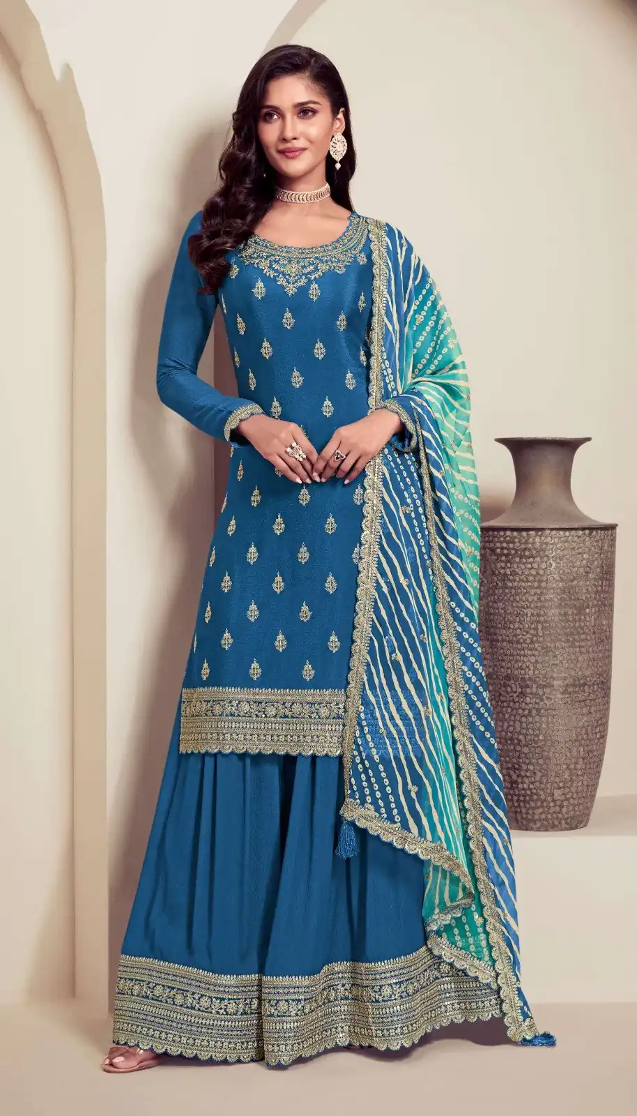 DS V 72961 Blue in Viscose Chinon Zari Work & Embroidery Work Salwar Suit . Special Price ₹2549. Delivery 4-6 Working Days. Shop now. | Casual Suits, Jump Suits, Tops & Bottoms, Track Suits, Trendy Wear, Creative suits, Designer Suits, Palazzo Suits, Party Wear Suits, Patiala Suits, Salwar suit, Straight Suits