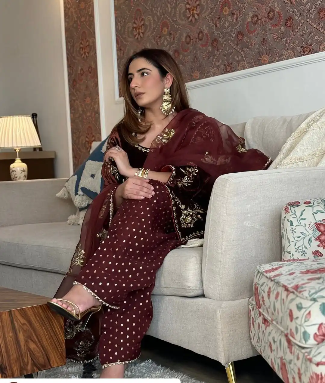 BE 408 Brown Soft Organza Salwar Suit with Lace Work & Embroidery Work. Special Price ₹2049. Delivery 4-6 Working Days. Shop now. | Bollywood Lehenga, Creative Lehenga, Designer Lehenga, Embroidered Lehenga, Lehenga, Party Wear Lehenga