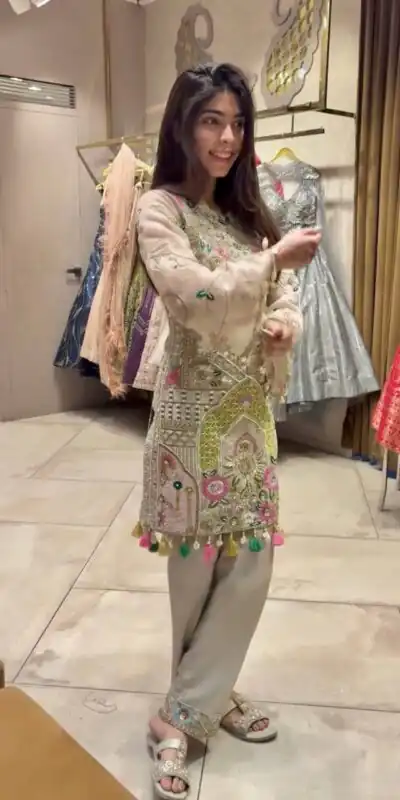 BT 5010 Cream in Faux Georgette Mirror Work & Embroidery Work Salwar Suit . Exclusive Offer ₹2099. Delivery 4-6 Working Days. Shop now. | Casual Suits, Jump Suits, Tops & Bottoms, Track Suits, Trendy Wear, Creative suits, Designer Suits, Palazzo Suits, Party Wear Suits, Patiala Suits, Salwar suit, Straight Suits