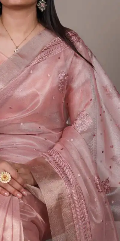 YNF 7402 Light Pink Color Poly Shimmer Saree with Embroidery Work. Wedding, Party, Festive Festive Deal ₹2499. Delivery 4-6 Working Days. Shop now. | Creative Sarees, Embroidered Sarees, Bollywood Sarees, Designer Sarees, Ethnic Saree, Modern Digital sarees, Party Wear Sarees, Sarees