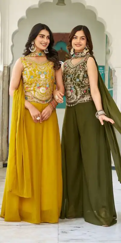 Ram 107 Mustard in Color Star Georgette Embroidery Work Salwar Suit . Festive Deal ₹2099. Delivery 4-6 Working Days. Shop now. | Casual Suits, Jump Suits, Creative suits, Designer Suits, Palazzo Suits, Party Wear Suits, Patiala Suits, Salwar suit, Straight Suits