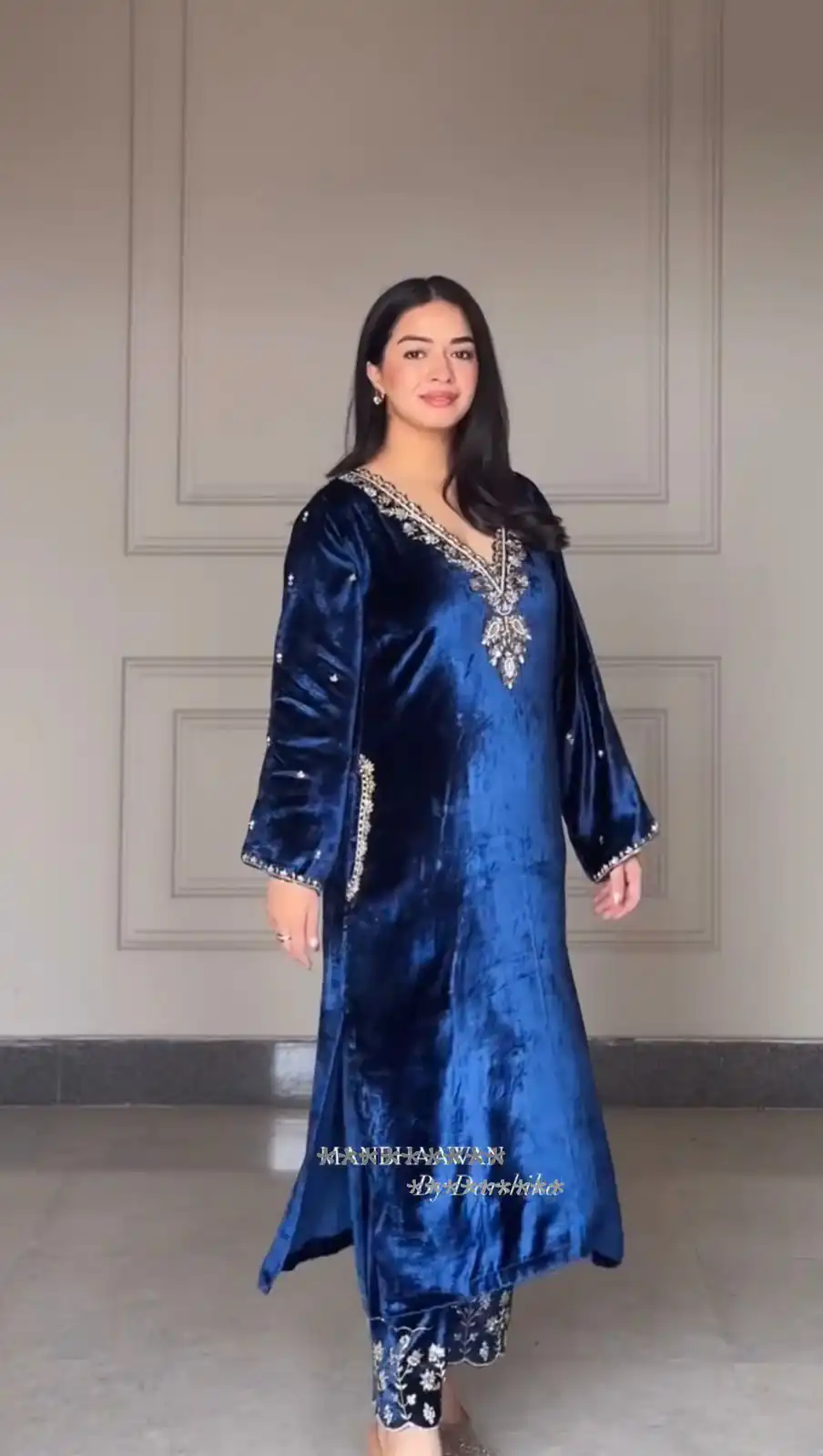 LG 2025 Navy Blue Velvet Salwar Suit with Embroidery Work & Lace Work. Exclusive Offer ₹1899. Delivery 4-6 Working Days. Shop now. | Casual Suits, Jump Suits, Tops & Bottoms, Track Suits, Trendy Wear, Creative suits, Designer Suits, Palazzo Suits, Party Wear Suits, Patiala Suits, Salwar suit, Straight Suits