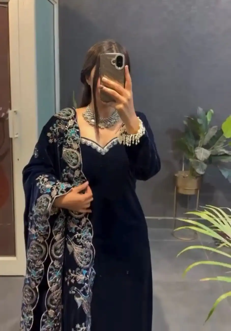 RTC 5935 Navy Blue in Viscose Velvet Lace Work Salwar Suit . Wedding, Party, Festive, Events, Get it for ₹2049. Delivery 4-6 Working Days. Shop now. | Casual Suits, Jump Suits, Tops & Bottoms, Track Suits, Trendy Wear, Creative suits, Designer Suits, Palazzo Suits, Party Wear Suits, Patiala Suits, Salwar suit, Straight Suits