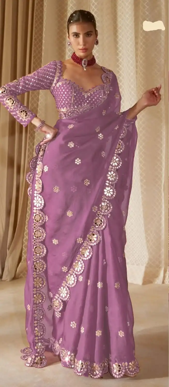 DF 3457 Onion Color Georgette Sequence Original Mirror Work Saree Casual, Wedding, Festive, Events . Expected Delivery  4-6 Working Days @2099/- only                                                                                | Creative Sarees, Embroidered Sarees, Bollywood Sarees, Designer Sarees, Ethnic Saree, Modern Digital sarees, Party Wear Sarees, Sarees