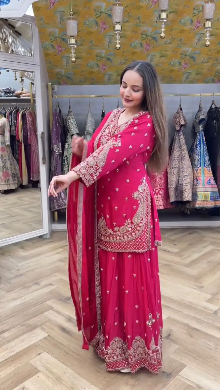 LG 2029 Pink Chinon Salwar Suit with Embroidery Work. Wedding, Party, Festive, Events, Special Price ₹2399. Delivery 4-6 Working Days. Shop now. | Casual Suits, Jump Suits, Tops & Bottoms, Track Suits, Trendy Wear, Creative suits, Designer Suits, Palazzo Suits, Party Wear Suits, Patiala Suits, Salwar suit, Straight Suits