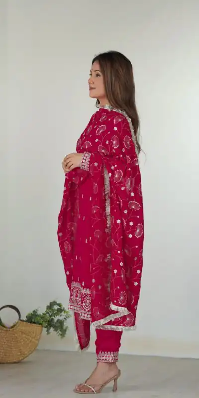 KB 276 pink Color Rangoli Silk Sequence Jari Work Salwar Suit Casual, Wedding, Party, Festive, Events Etc.4-6 Working Days@ 2049/-only | Casual Suits, Jump Suits, Creative suits, Designer Suits, Palazzo Suits, Party Wear Suits, Patiala Suits, Salwar suit, Straight Suits