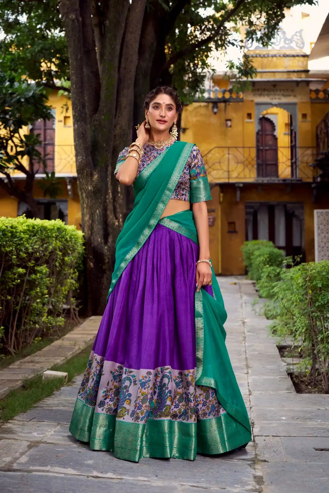 LNB 1244 Purple in Aastha Silk Lace Work & Zari Work Lehenga Choli. Grab it for ₹1349. Delivery 4-6 Working Days. Shop now. | Bollywood Lehenga, Creative Lehenga, Designer Lehenga, Embroidered Lehenga, Lehenga, Party Wear Lehenga